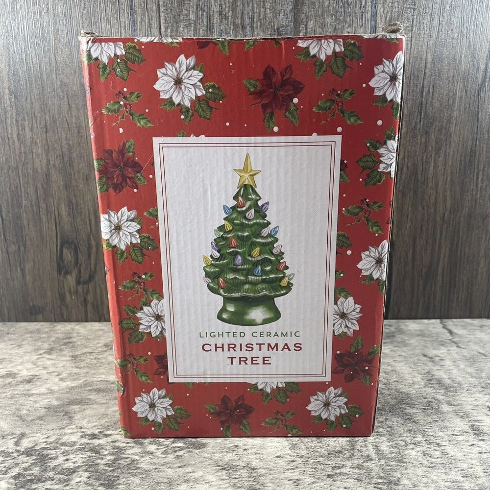 Cordless 5 Inch Ceramic Christmas Tree, The Vermont Country Store, Comes w/box